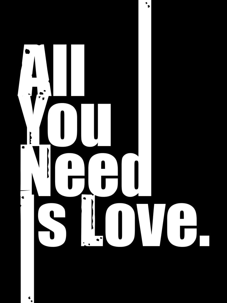 All You Need Is Love Typography