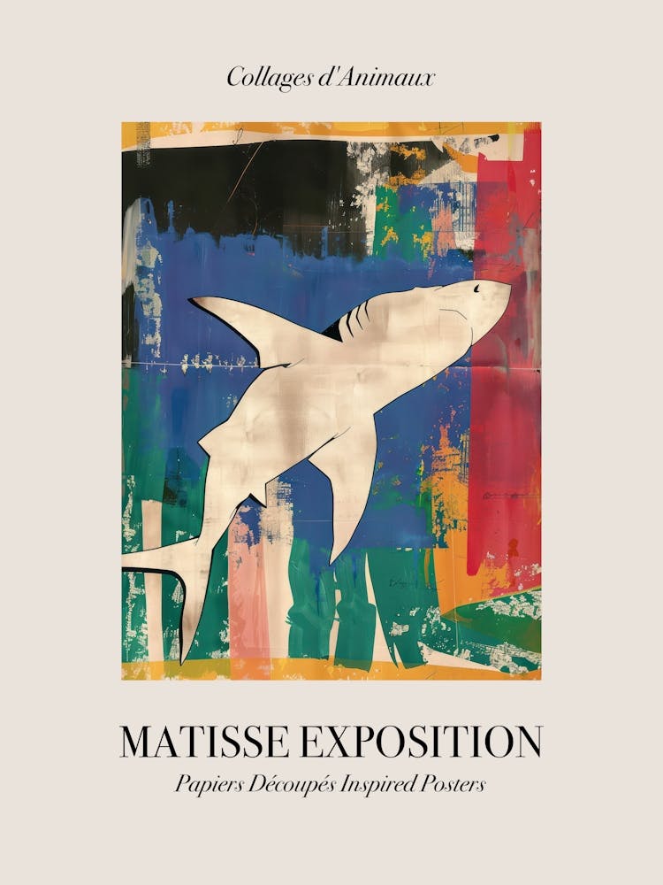 Shark 1 Matisse Inspired Exposition Animals Poster