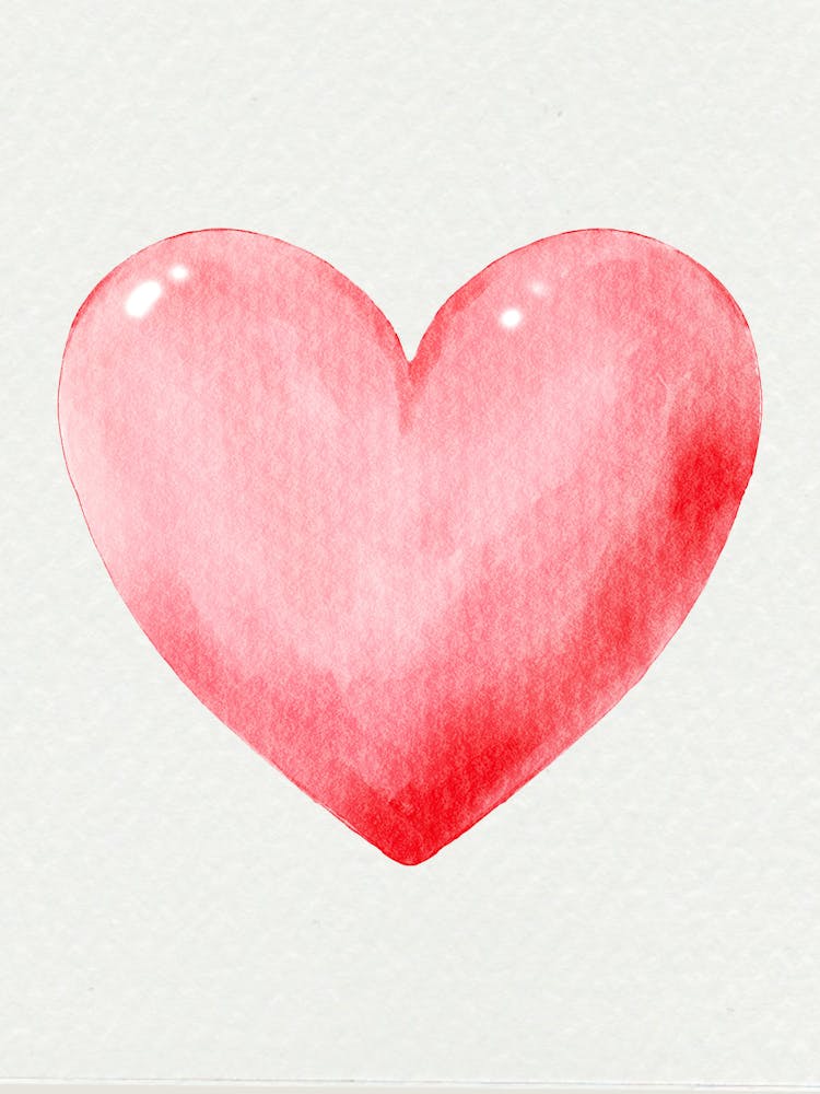 Watercolor Heart Canvas Print