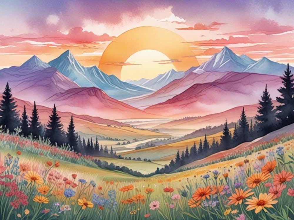 Sunset In The Mountains 7