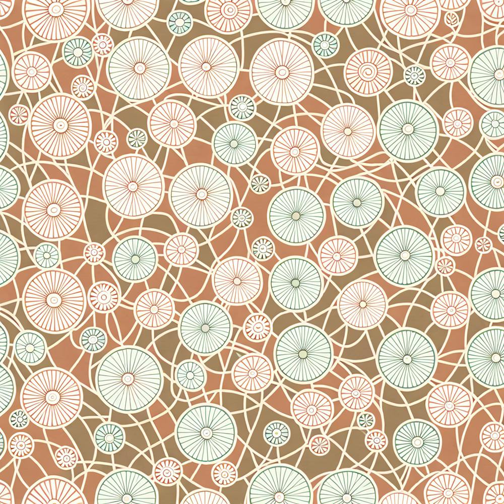Mid Century inspired modern Seamless Pattern, 252