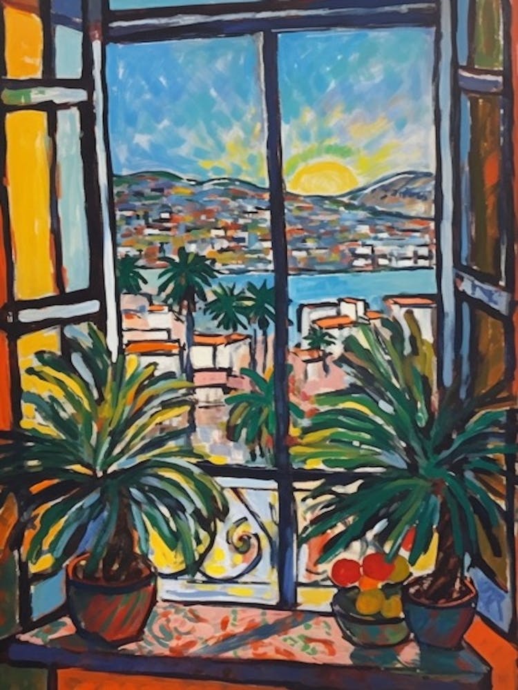 Window View Of San Francisco In The Style Of Fauvist 3