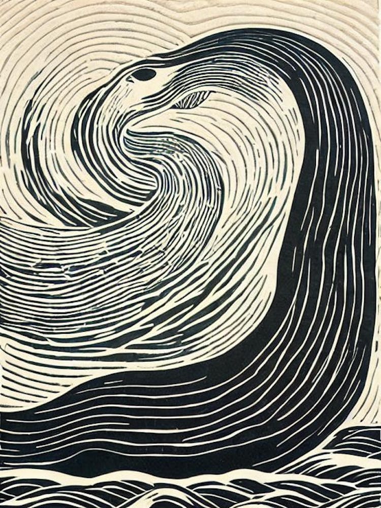 Gray Whale II Linocut