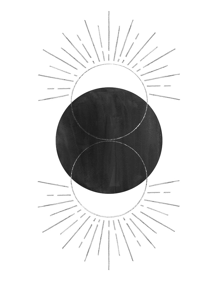 Abstract black sun 1