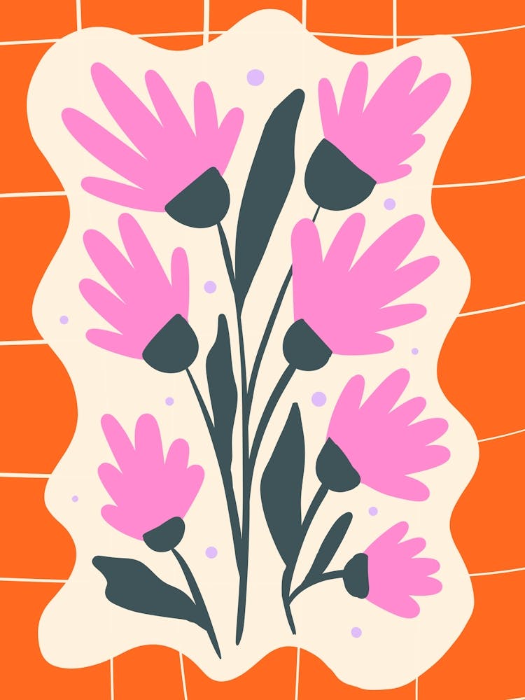 Modern Grid Flowers 6