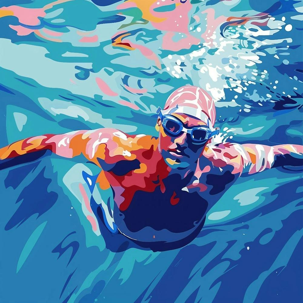 Un Nageur dans une Piscine Illustration Design Vectoriel 1718672316 1