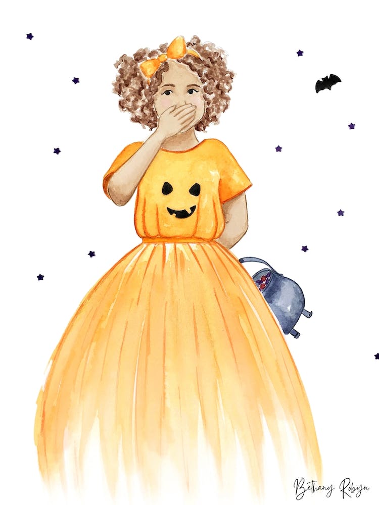 Halloween-Mädchen - Süßes oder Saures