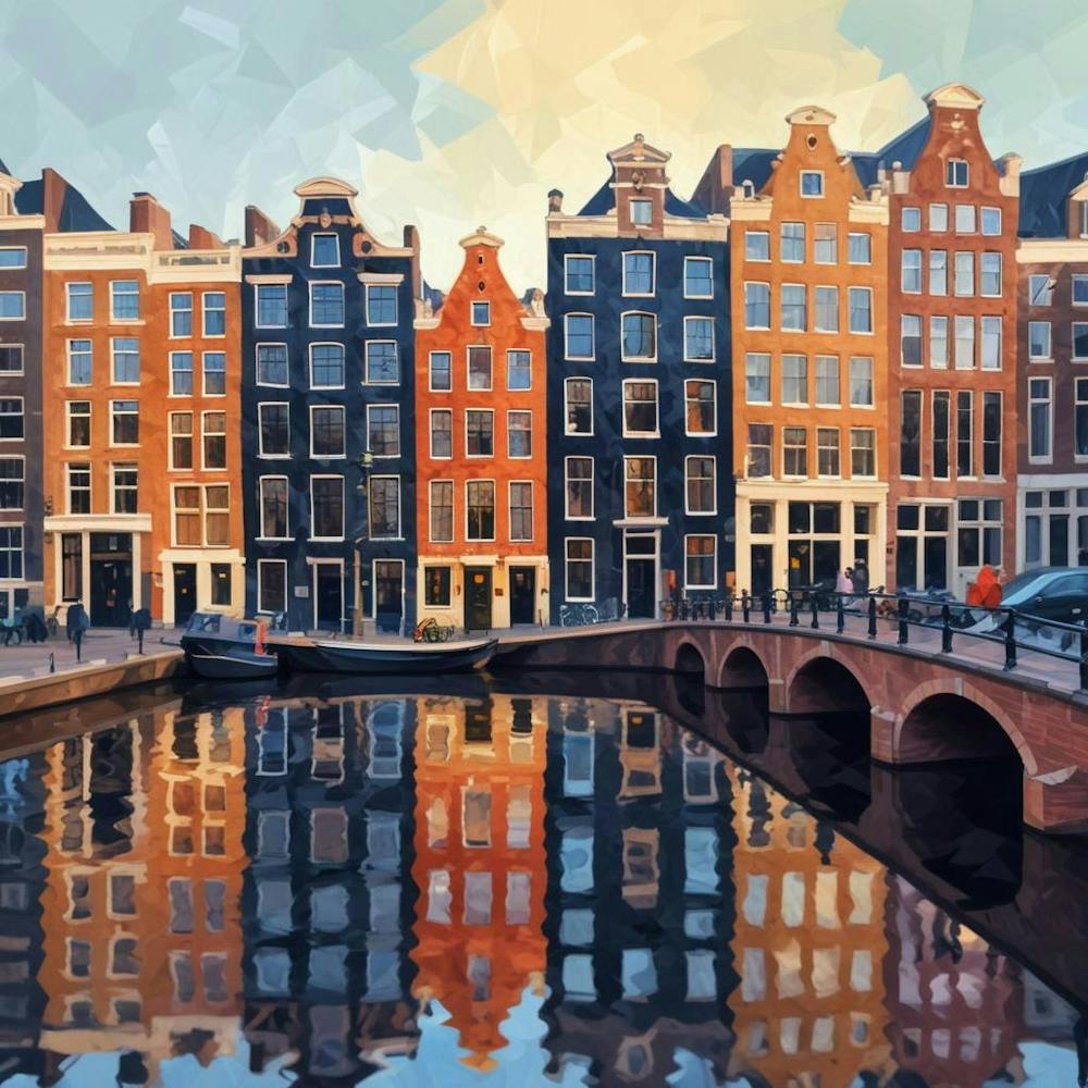 Amsterdam City Low Poly