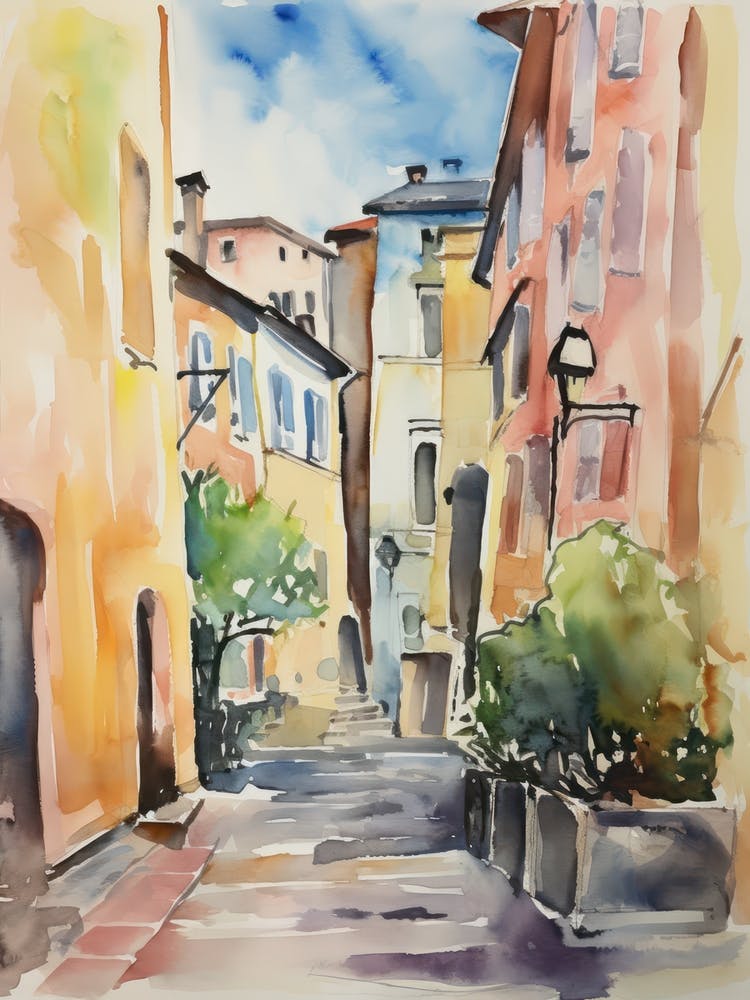 Terni, Italy Watercolour Streets 1