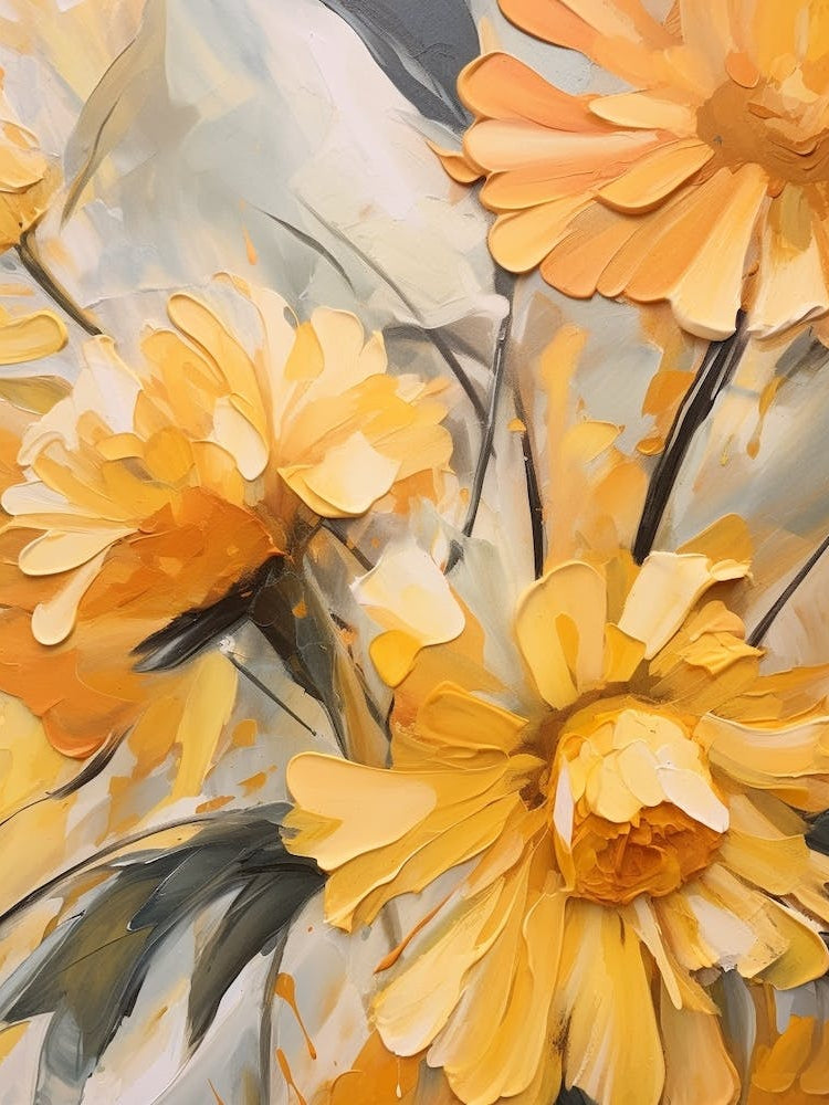 Fall Flower Painting Calendula 3