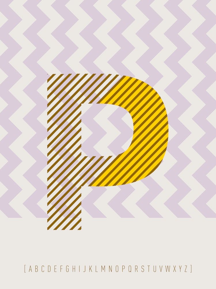 P Typeface Alphabet