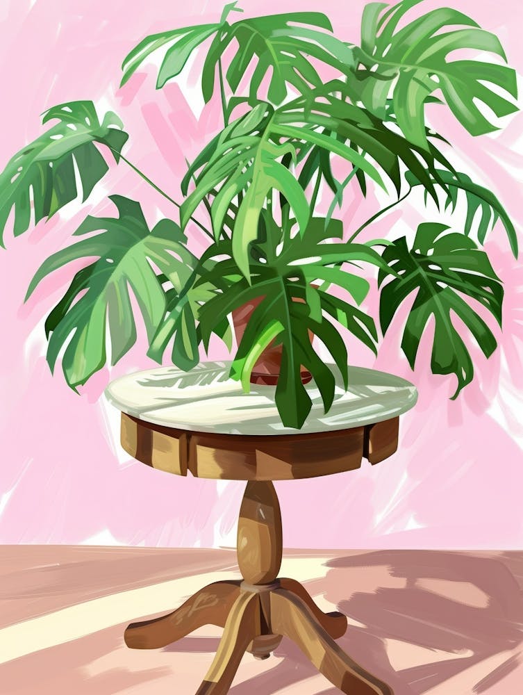 Monstera Plant On A Table