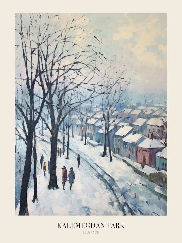 Winter City Park Poster Kalemegdan Park Belgrade Serbia 6