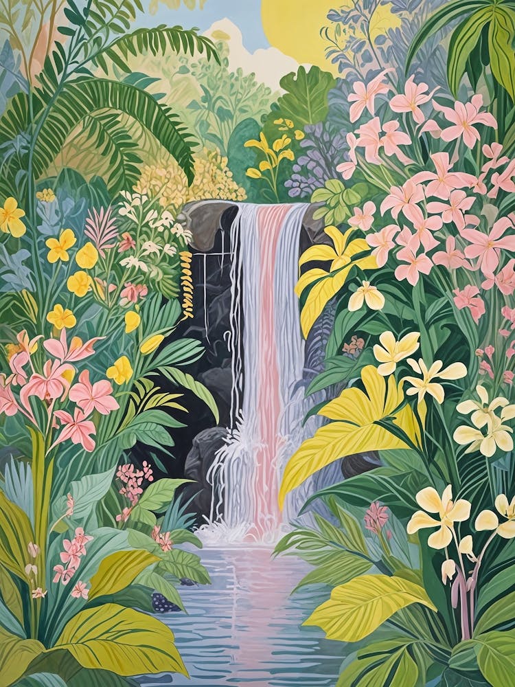 Tropical Jungle Waterfall no3