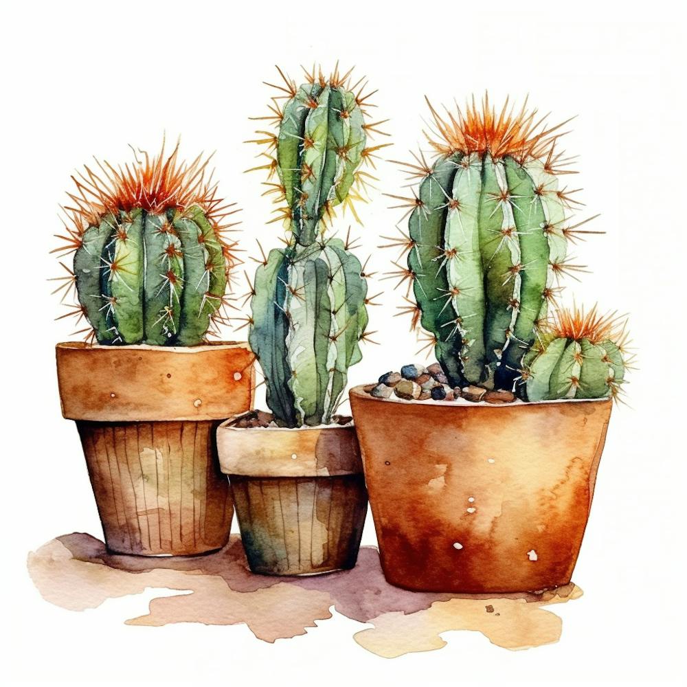 Watercolor Cactus 18