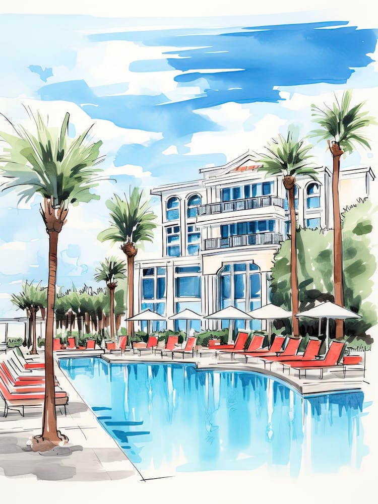 The Ritz Carlton Bacara, Santa Barbara   Santa Barbara, California   Resort Storybook Illustration 4