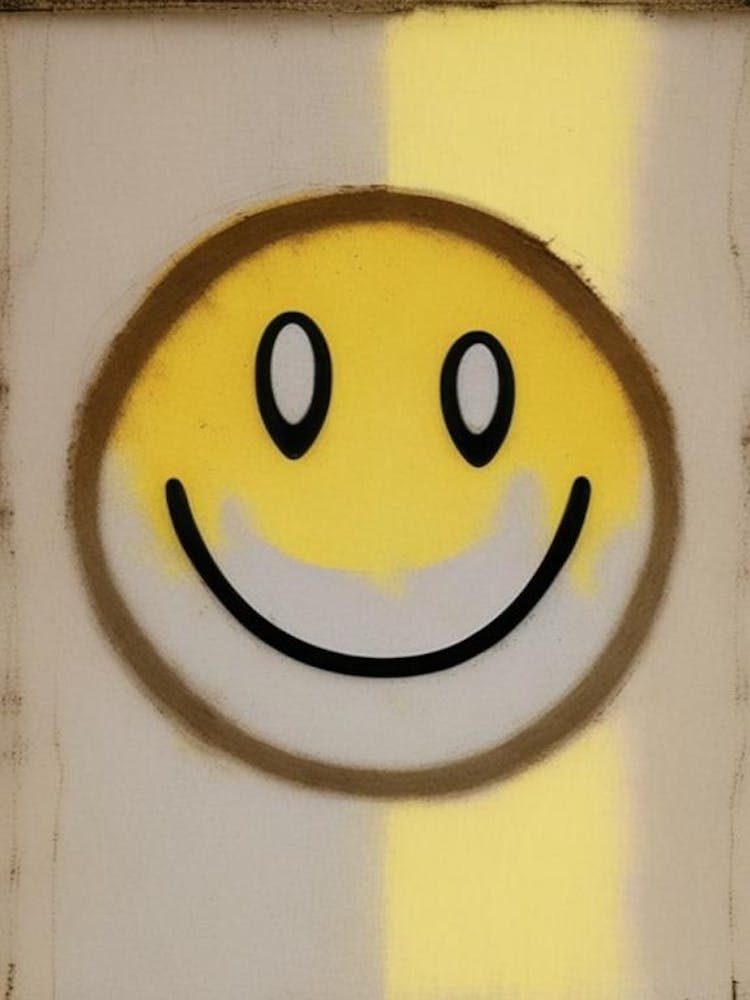 Smiley Face Symbol Abstract Painting