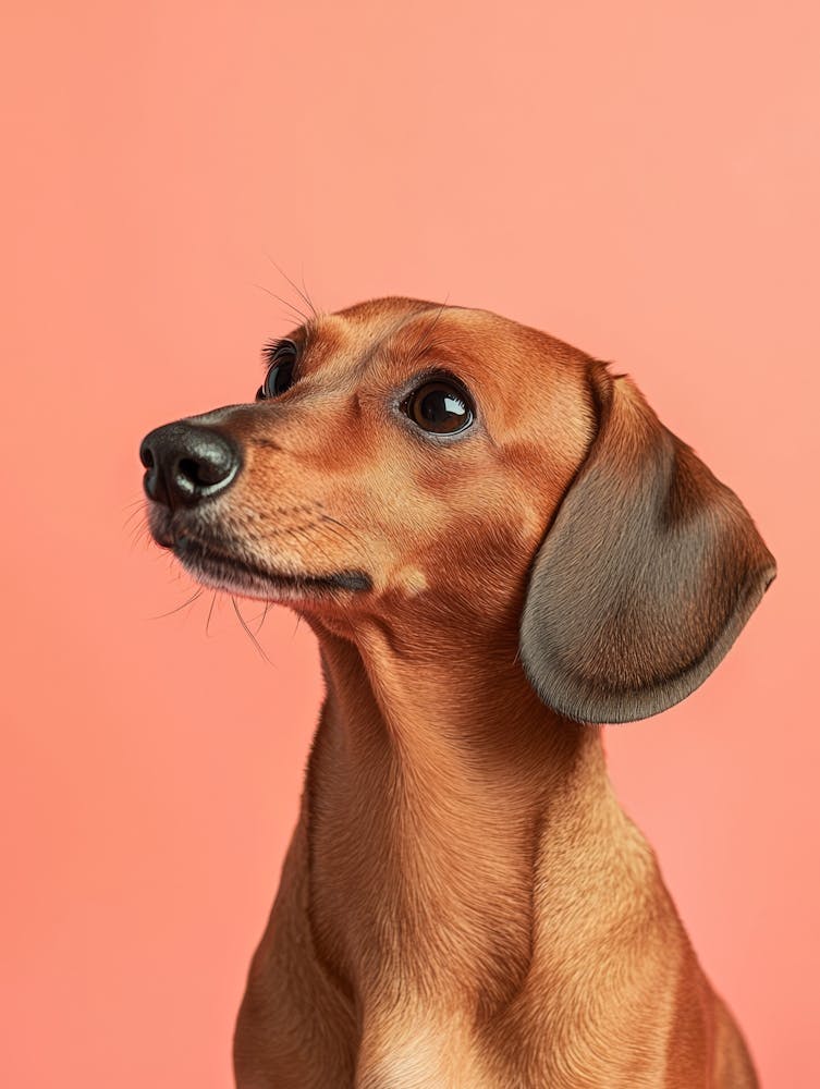 Dachshund Portrait.Generated AI. 2