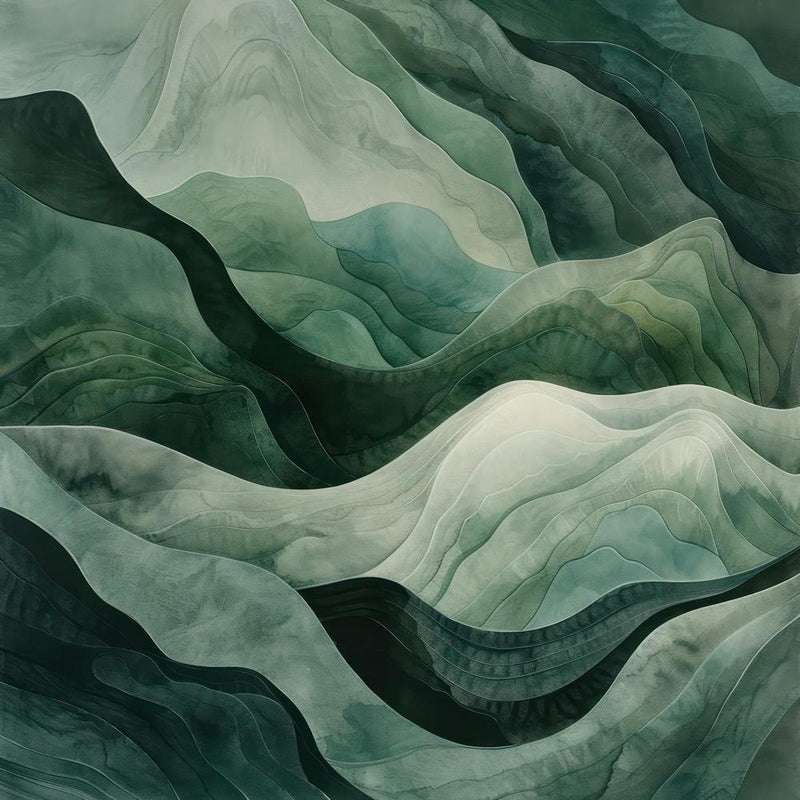 Japanese Watercolour Of Mount Hiuchi 4