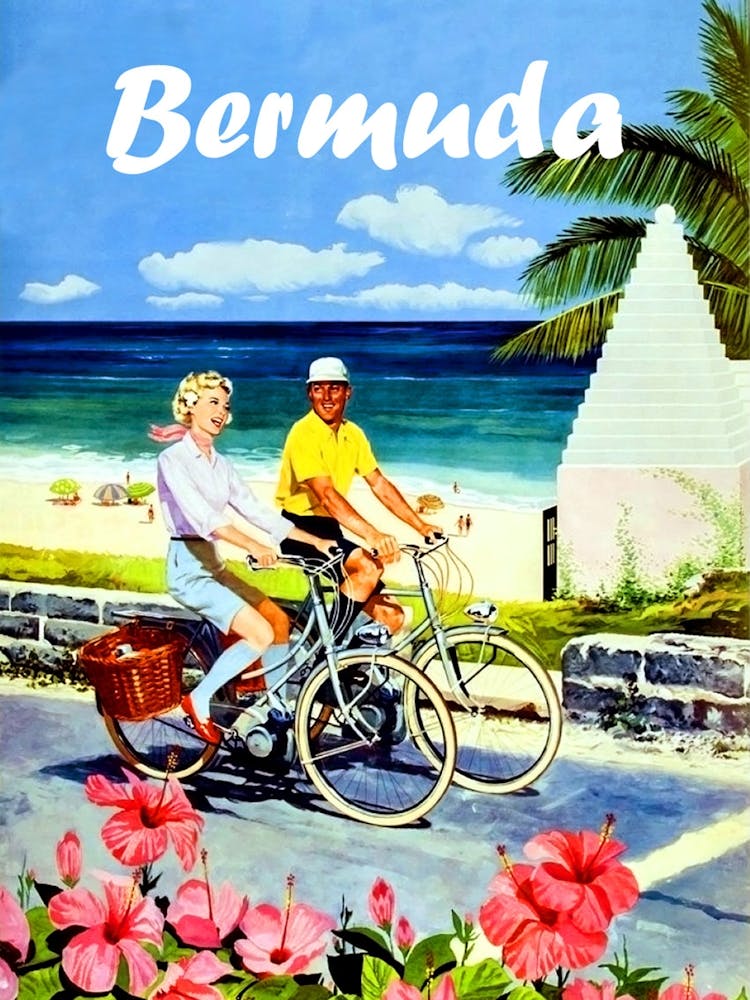 Bermuda, Couple On A Bicycle Ride