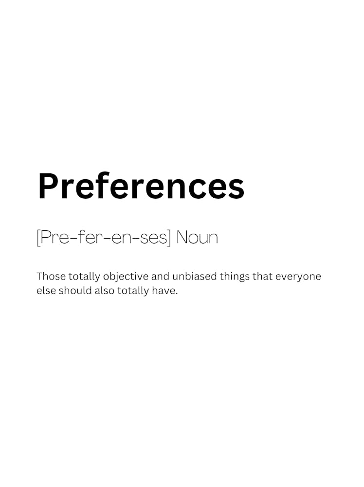 Preferences Definition Meaning 1