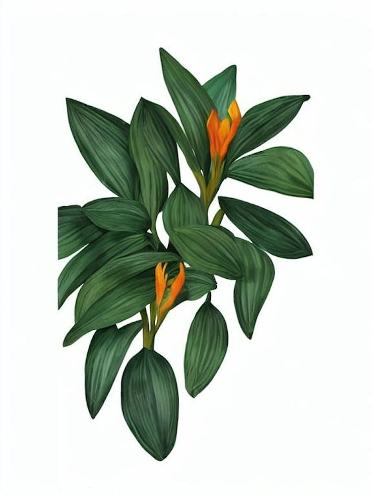 Siam Tulip (Curcuma Alismatifolia) Watercolor