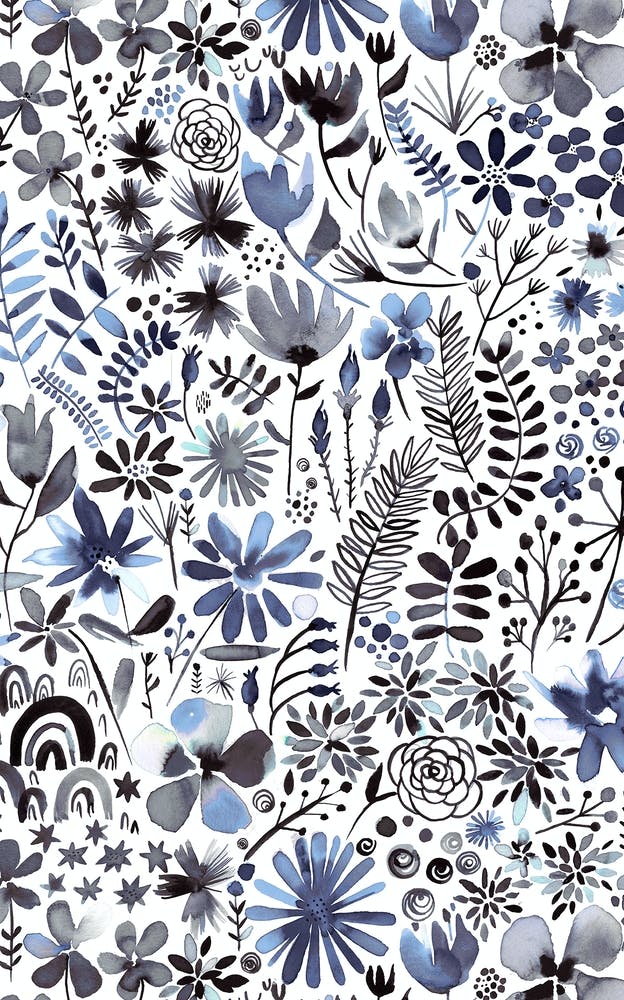 Winter Ink Flowers