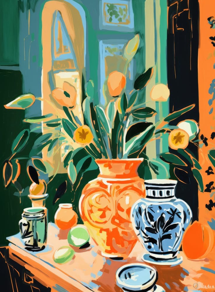 Oranges And Vases
