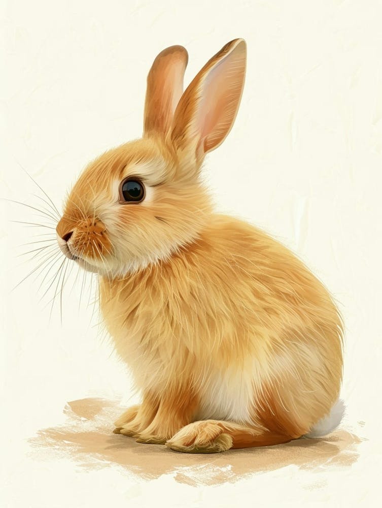 Netherland Dwarf Rabbit Nursery Illustration 4