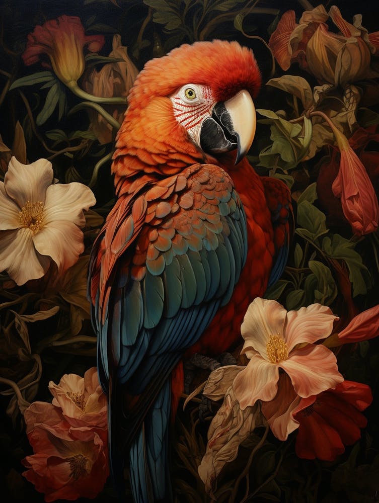 Dark And Moody Botanical Macaw 3
