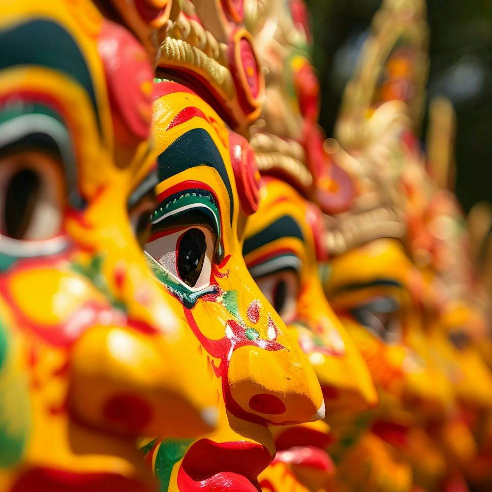 Row Of Masks