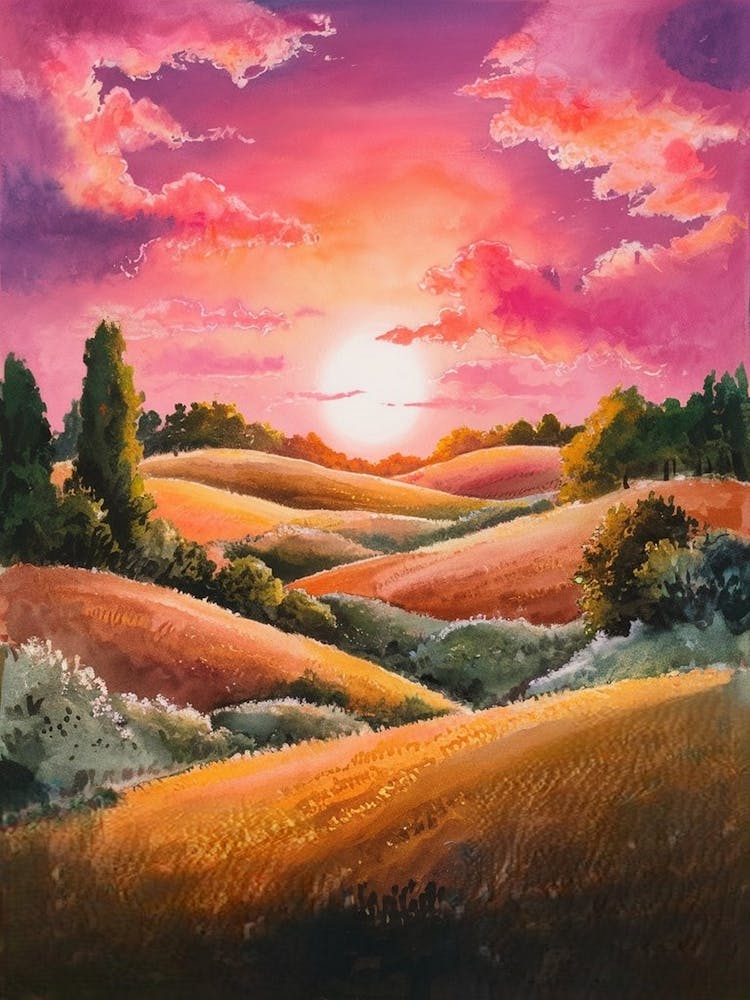 Sonnenuntergang Auf Dem Land 2