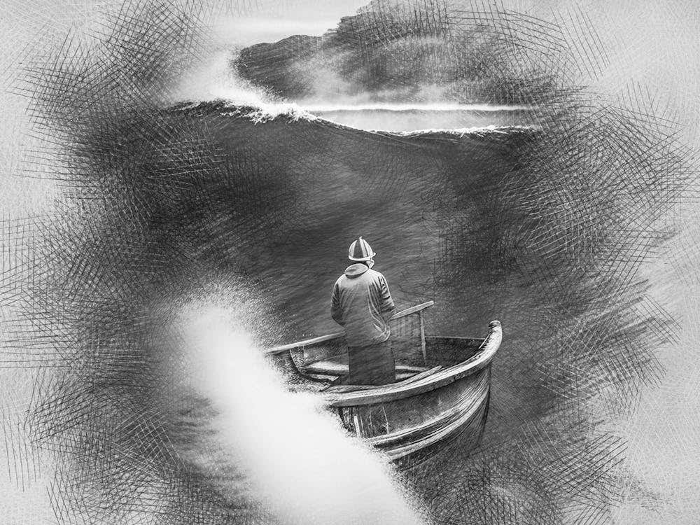 Digital Art work Sea man