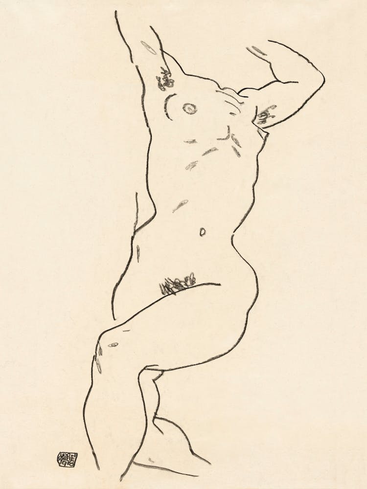Naked Woman; Torso of a Nude (1918), Egon Schiele