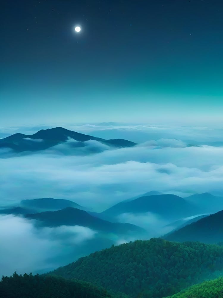 Moonlight Over The Mountains