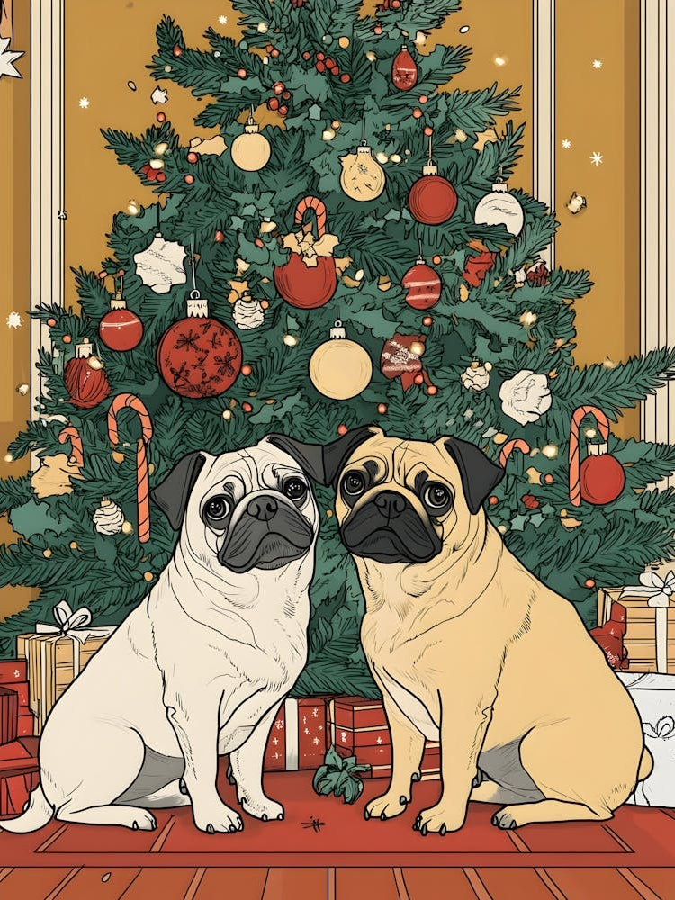 Christmas Pugs 4