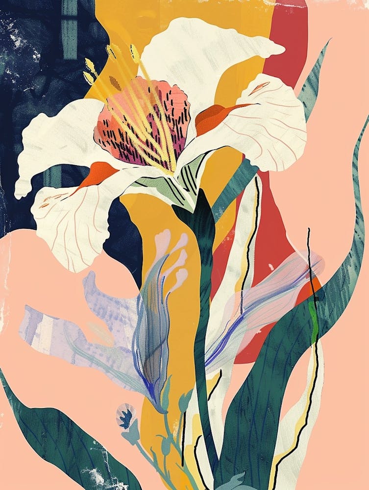 Colourful Flower Illustration Lisianthus 1