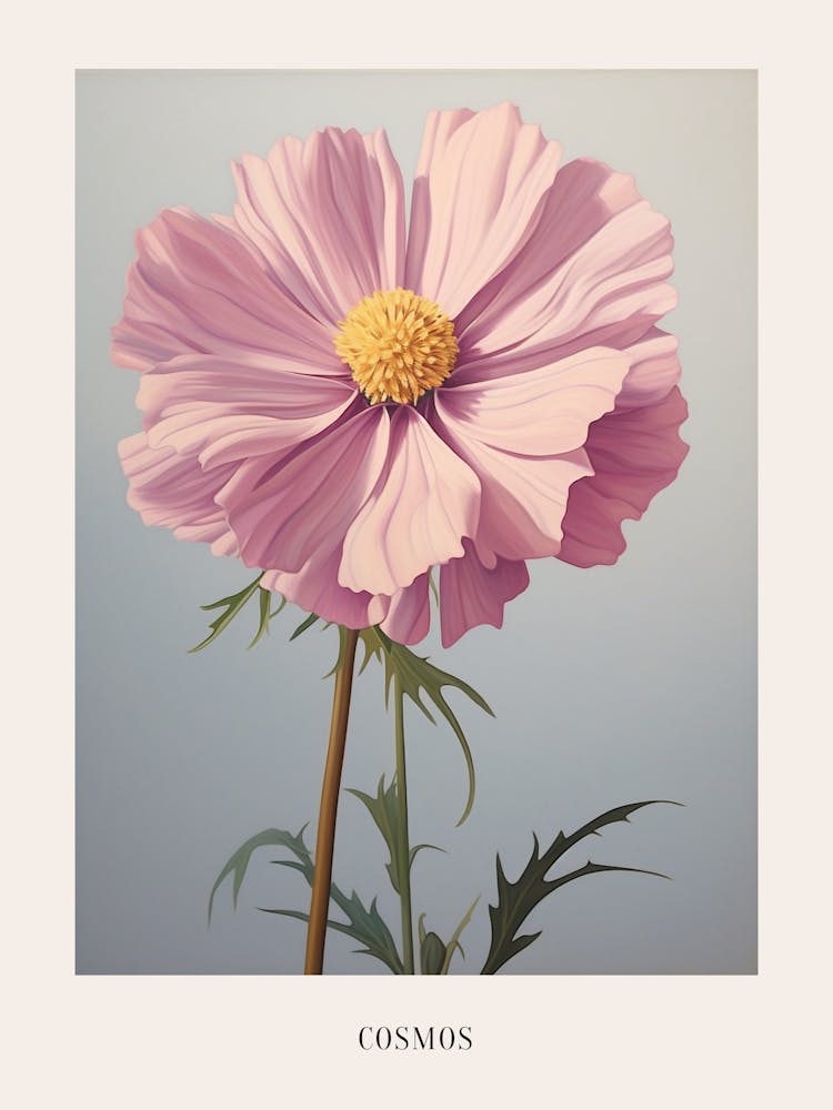 Floral Illustration Cosmos 2 Poster