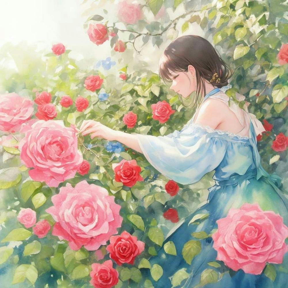 Beautiful Womans Hand Picking A Rose From 1