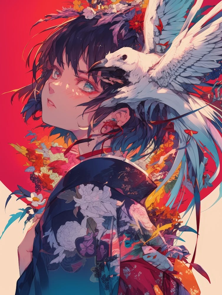 Girl With A Bird 2