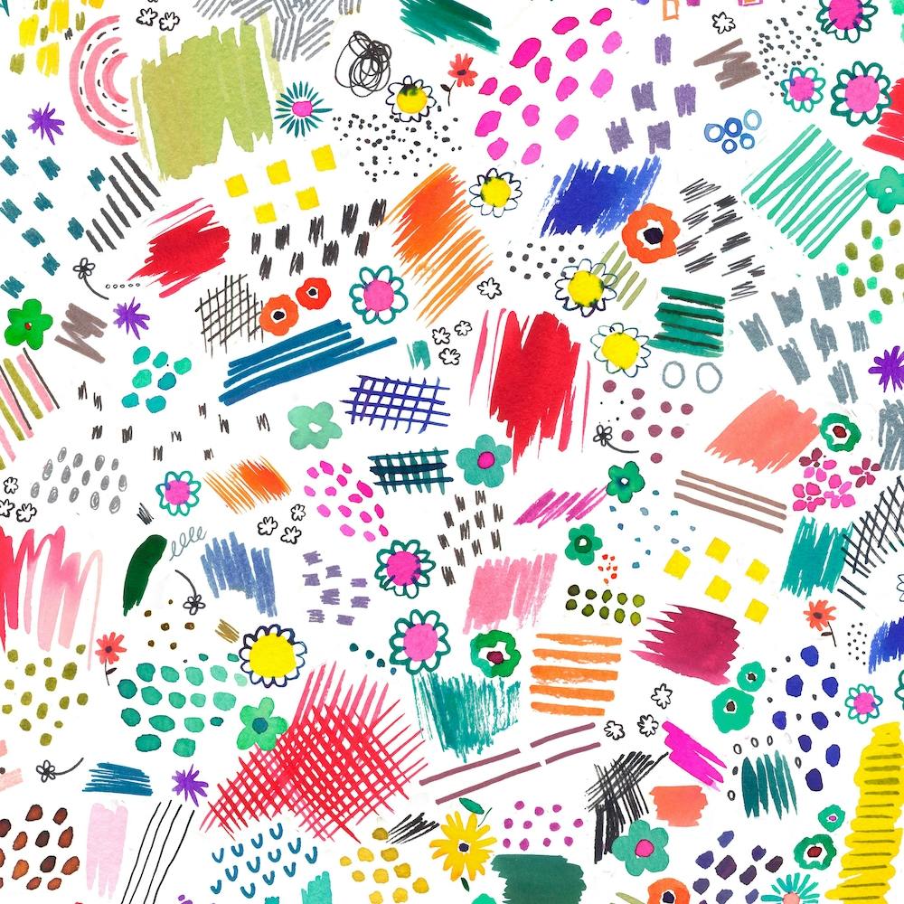 Cute Scribbles Square