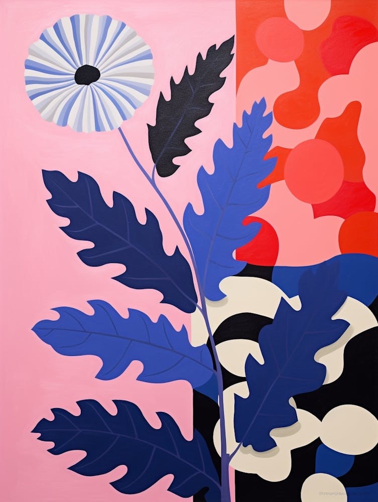 Cineraria 2 Hilma Af Klint Inspired Pastel Flower Painting