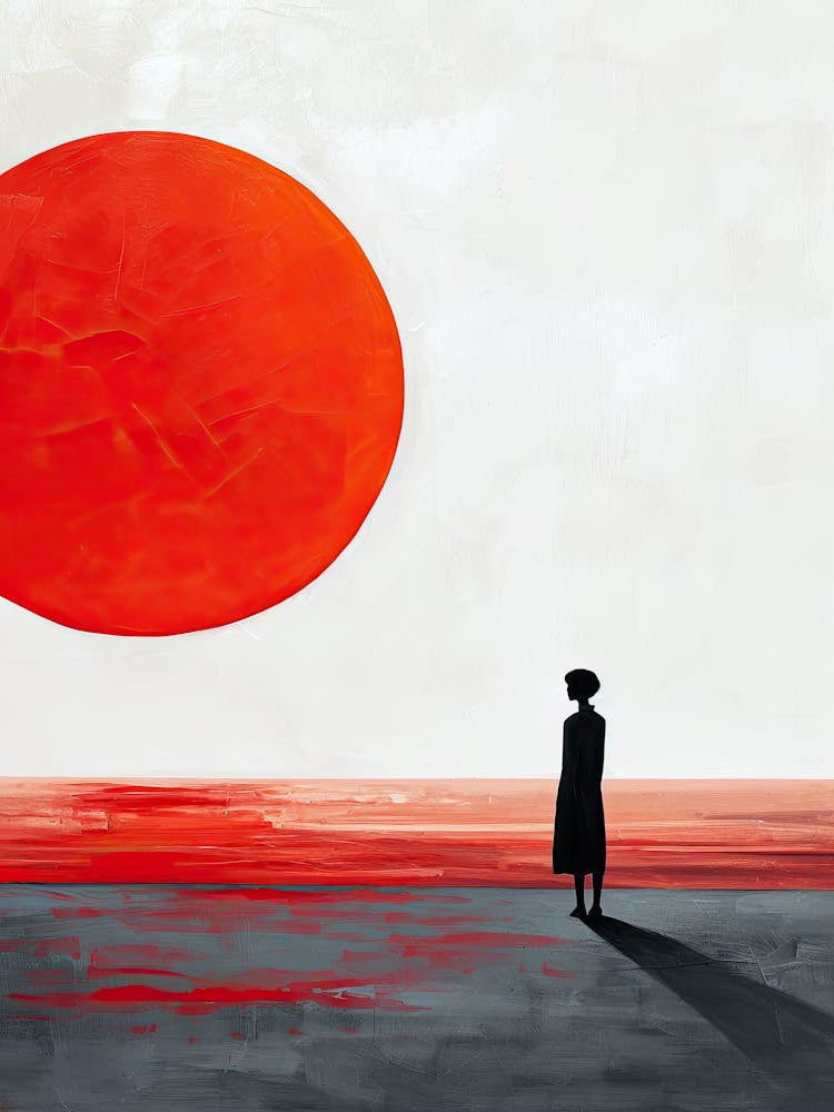 Woman Looking At The Sun, Minimalism