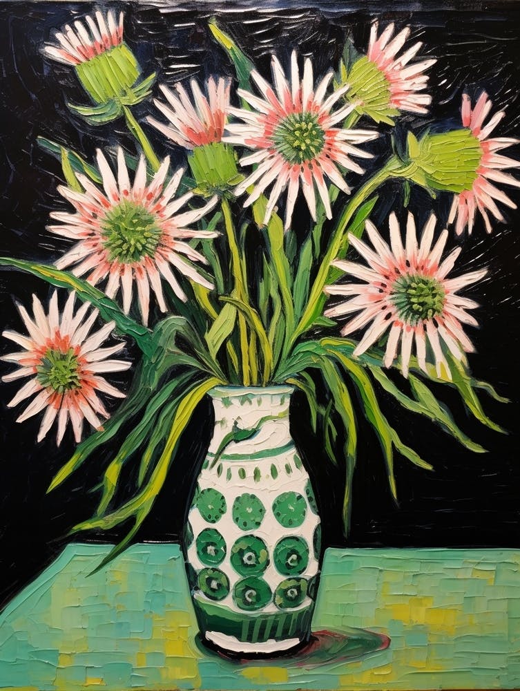 Flowers In A Vase Still Life Painting Edelweiss 3