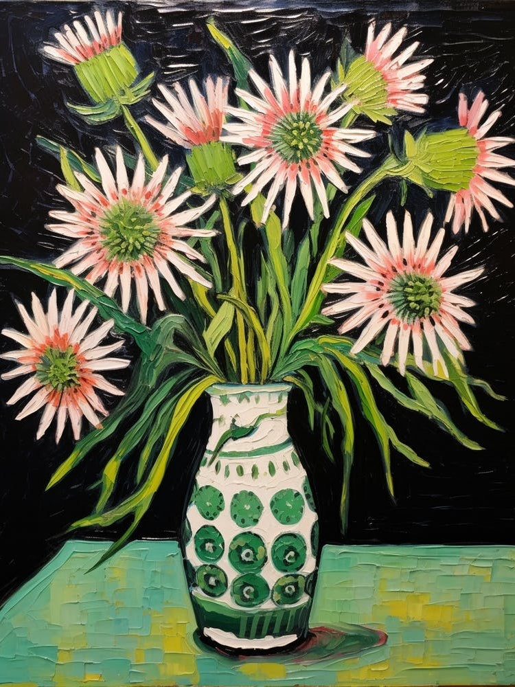 Flowers In A Vase Still Life Painting Edelweiss 3