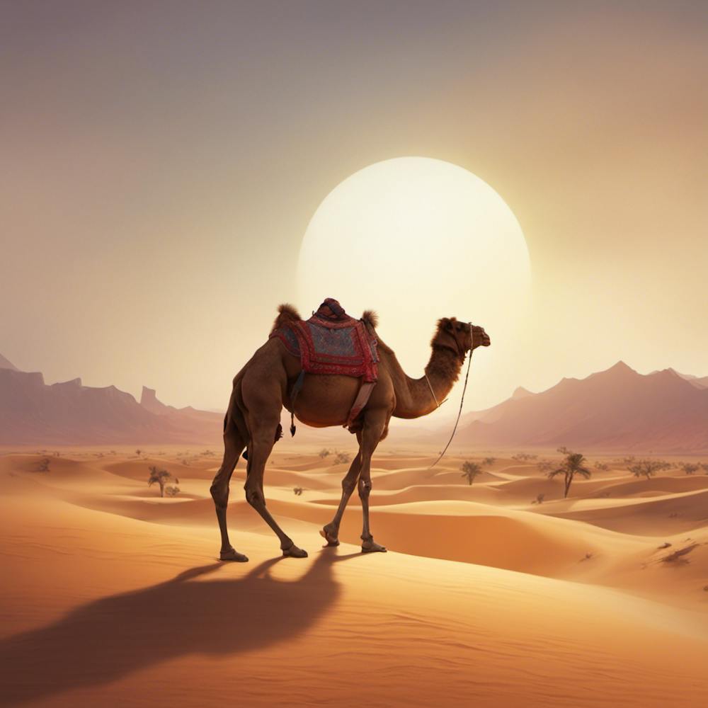 Camel In The Desert