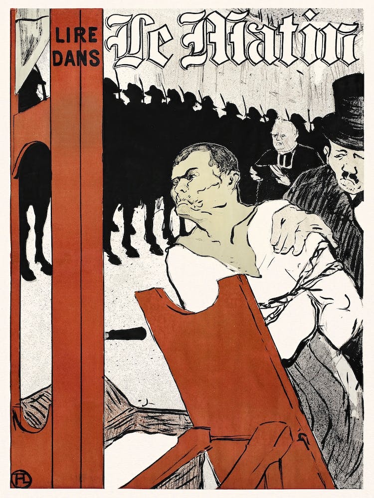 Au Pied De L’Echafaud (1893), Henri de Toulouse-Lautrec