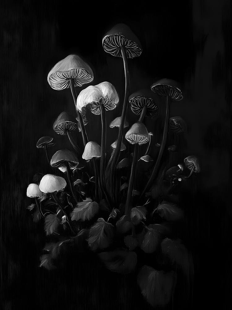 Mushrooms In The Dark