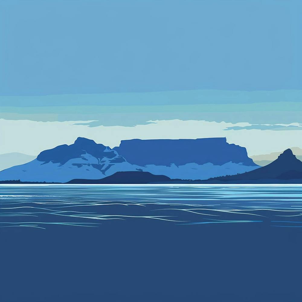 Ein Tafelberg in Kapstadt Minimalistische Illustration 1720033756 1