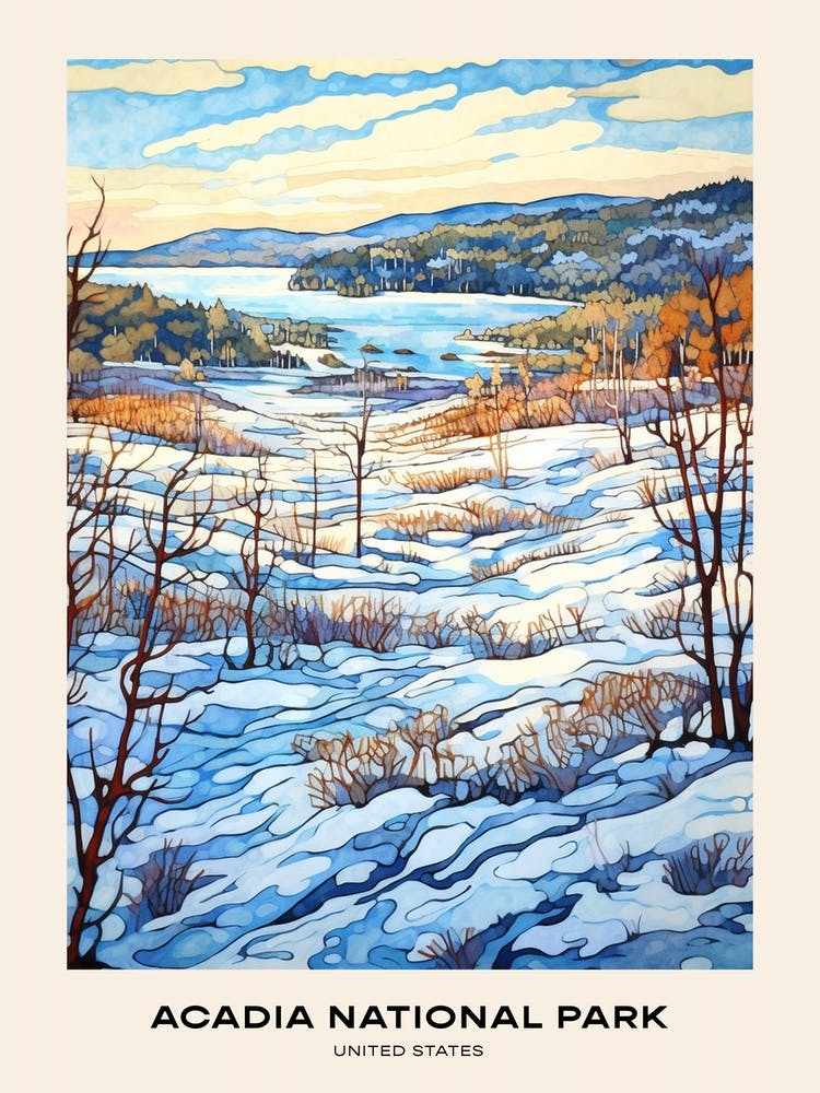 Acadia National Park United States Of America 3 Poster